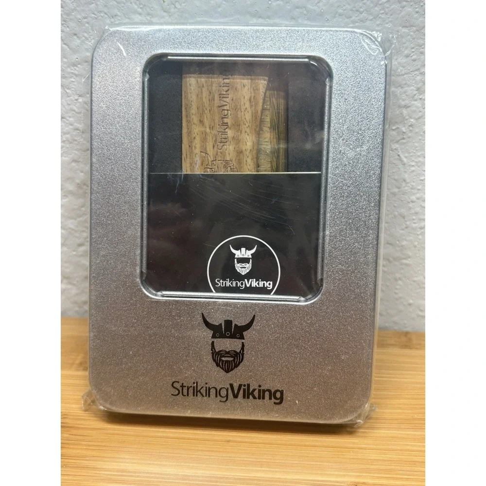 Striking Viking Folding Wooden Comb 4‎ Inch (Pack of 1), - Large